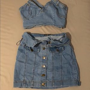 Two piece skirt set